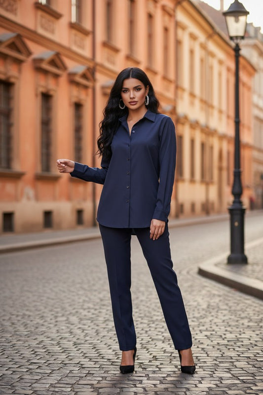 BLUE BUTTON DOWN NO IRON SIZE L