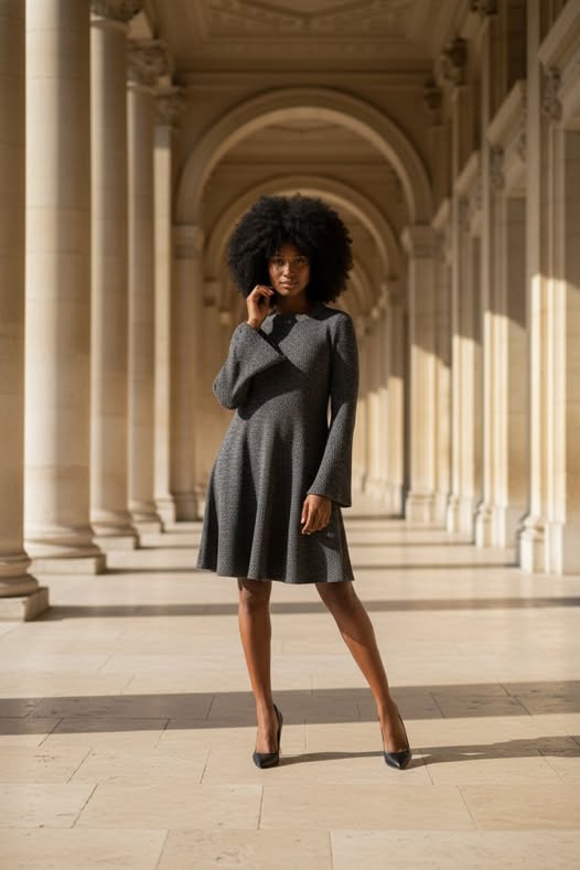 GREY SWEATER DRESS SIZE S