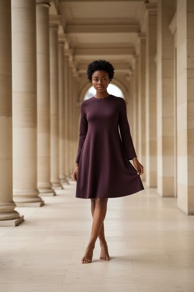 PURPLE SWEATER DRESS SIZE S