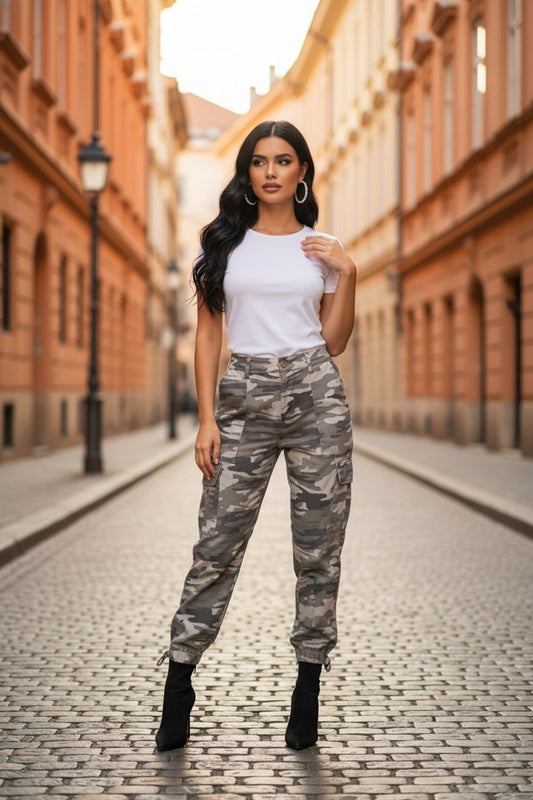 ARMY CAMOUFLAGE PANTS SIZE 6