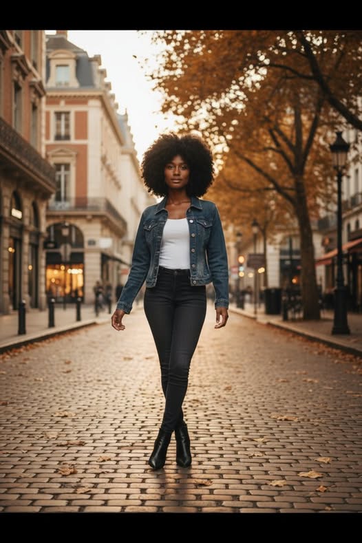 DISTRESS JEAN JACKET SIZE 2