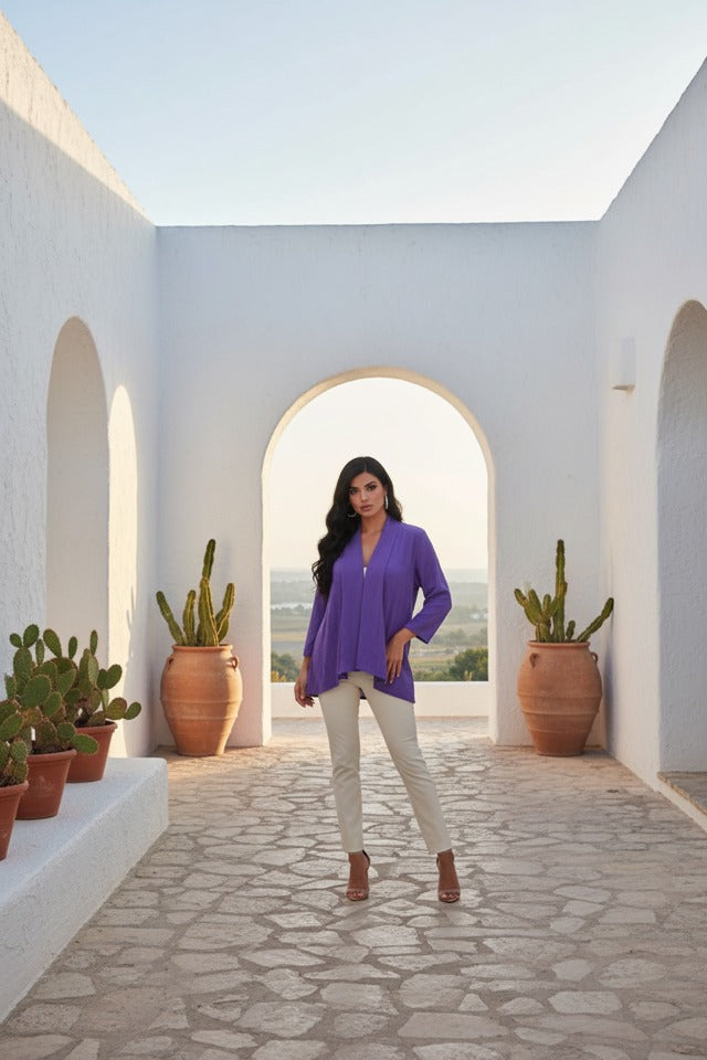 PURPLE CASUAL JACKET SIZE 2