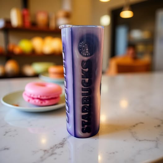 PURPLE STARBUCKS COFFEE TUMBLER