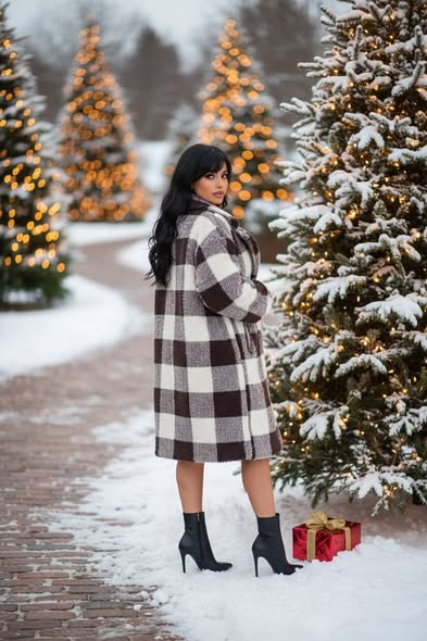 CHECKERED COAT SIZE S