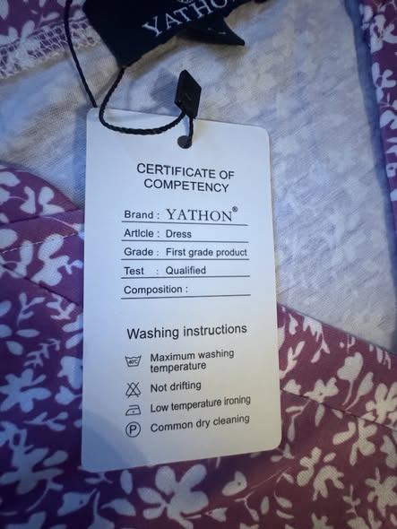 YATHON FLORAL DRESS SIZE L