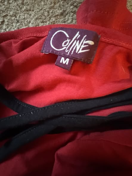 RED CRISS CROSS DRESS SIZE M