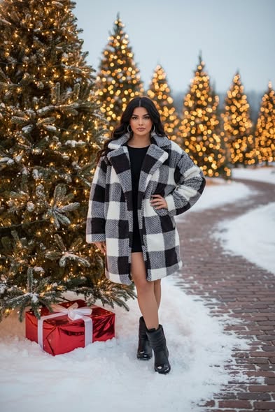 CHECKERED COAT SIZE S