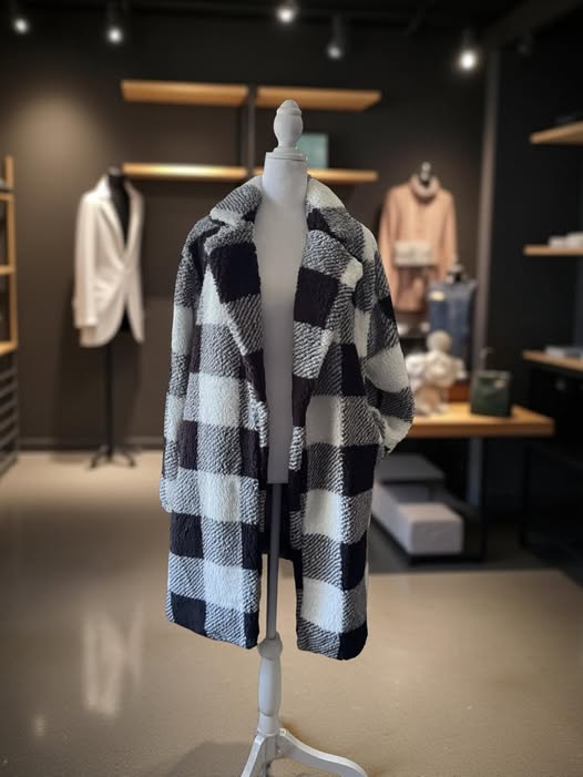 CHECKERED COAT SIZE S