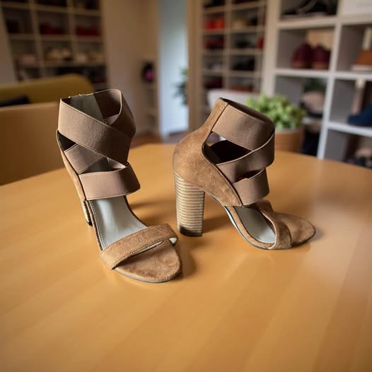 RUST STRAPPY HEELS SIZE 5.5