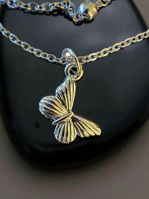 SILVER BUTTERFLY ANKLET
