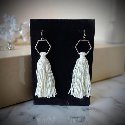 IVORY TASSEL EARRINGS