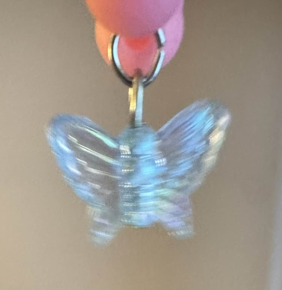 KIDS PINK BUTTERFLY STRETCHTY BRACELET