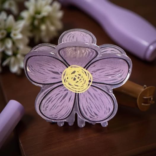PURPLE 3D FLOWER HAIR CLAW - Beauty&Beyond
