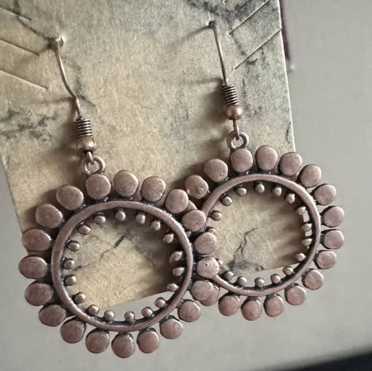 COPPER FLOWER EARRINGS