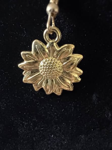 MINI GOLD SUNFLOWER EARRINGS