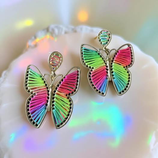 COLORFUL BUTTERFLY EARRINGS