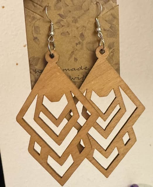 TRIBAL WOOD EARRINGS