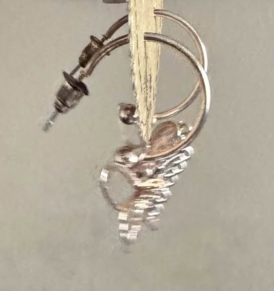 ROSE GOLD 3D MINI BUTTERFLY HOOPS