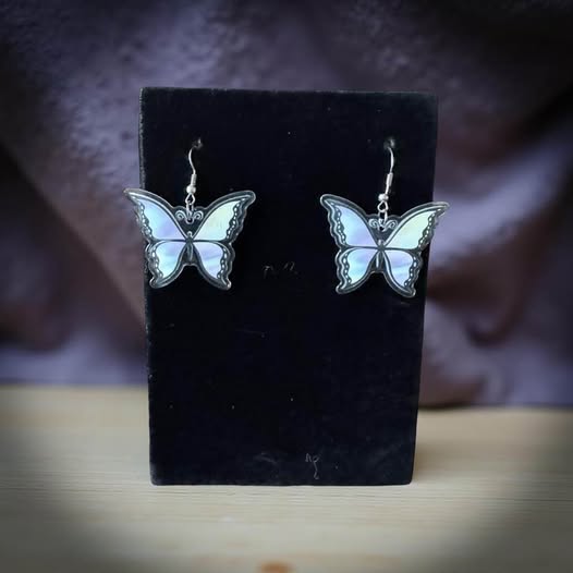 ACRYLIC OMBRE BUTTERFLY EARRINGS