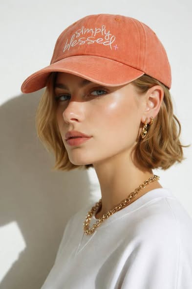 Simply Blessed Orange Baseball Hat - Beauty&Beyond