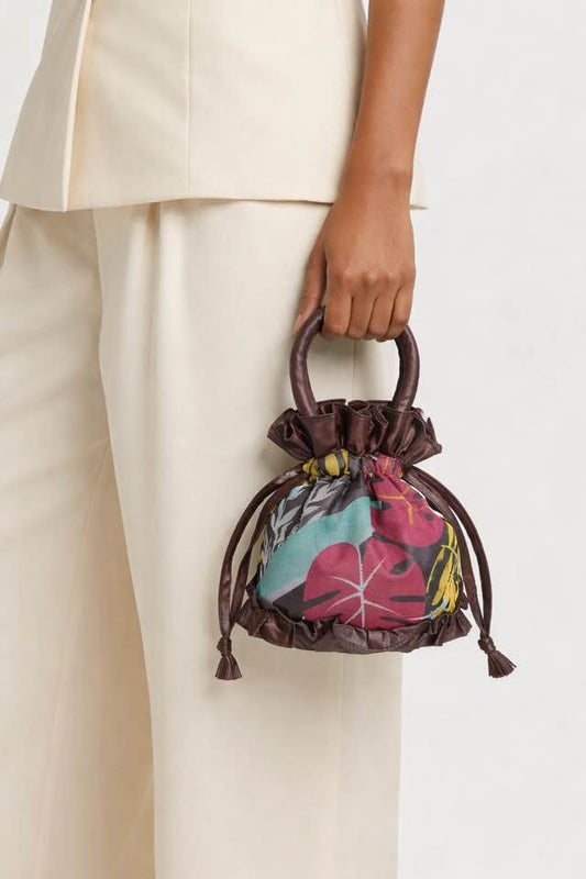 Brown Floral Bag - Beauty&Beyond