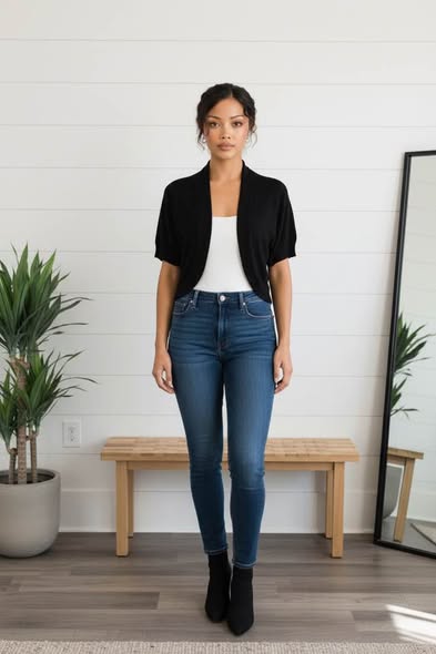 CROP BLACK SWEATER SIZE PETITE - Beauty&Beyond