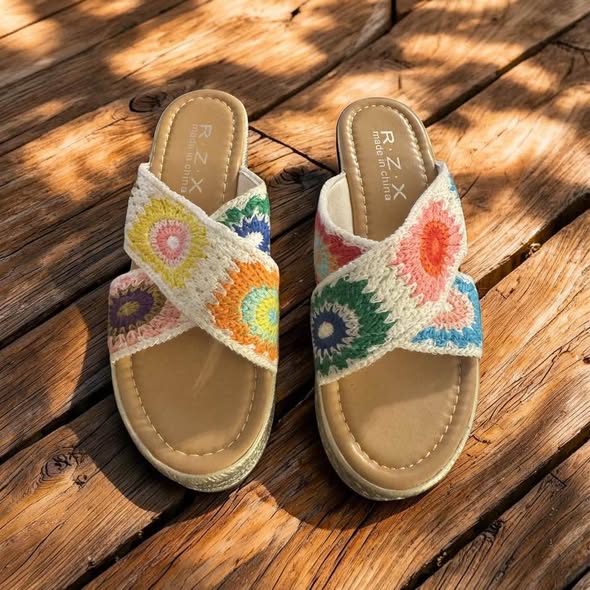 CROCHET SUMMER SHOES SIZE 5.5 - Beauty&Beyond