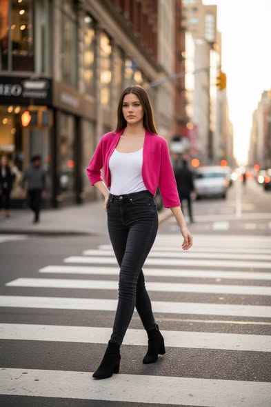 MAGENTA CROP SWEATER SIZE XS - Beauty&Beyond