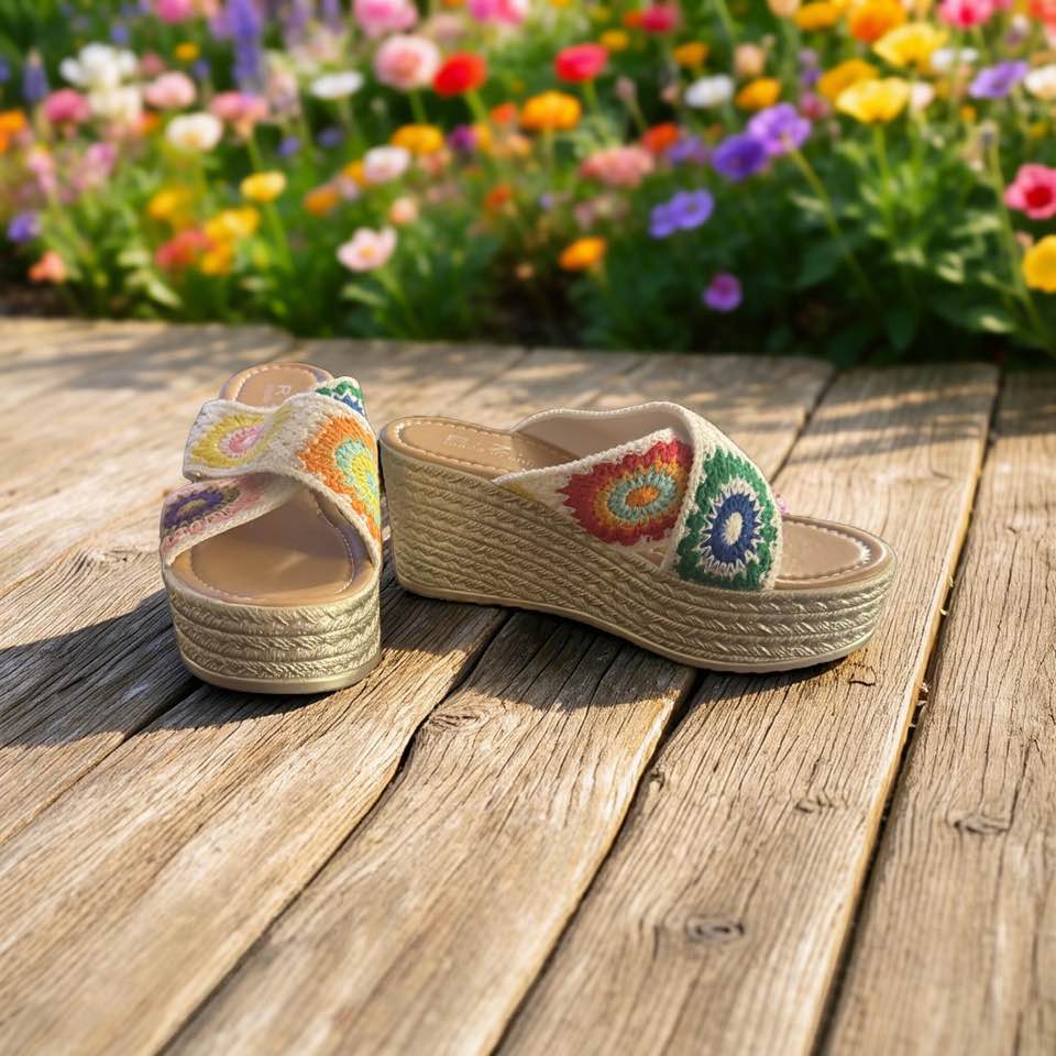 CROCHET SUMMER SHOES SIZE 5.5 - Beauty&Beyond