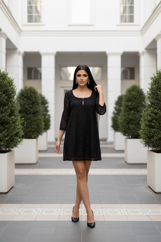BLACK LACE DRESS SIZE 6 - Beauty&Beyond