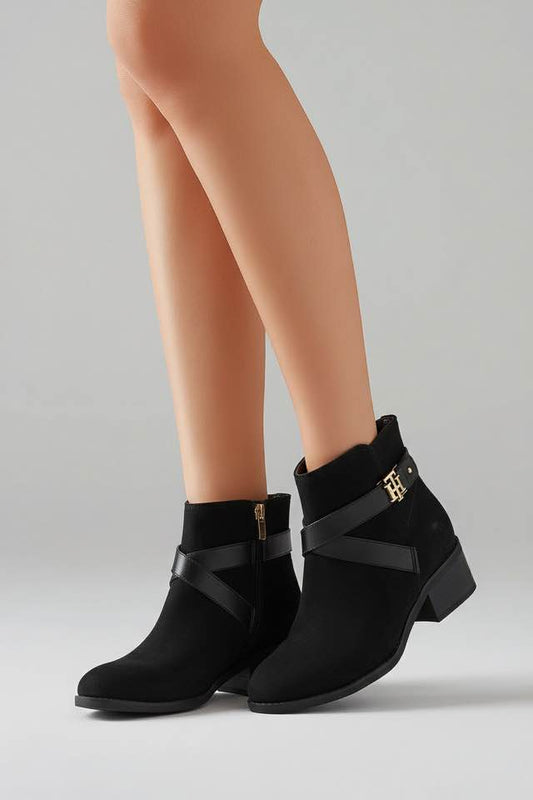 Black Criss Cross Booties size 5.5