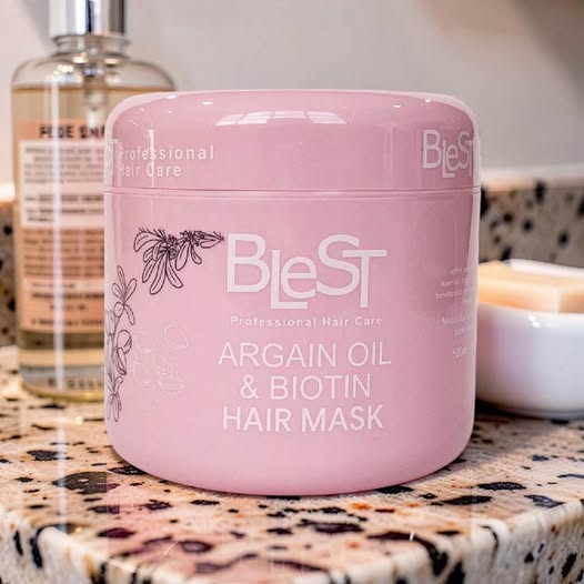 Blest Argan Oil & Biotin Hair Mask 500ml - Beauty&Beyond