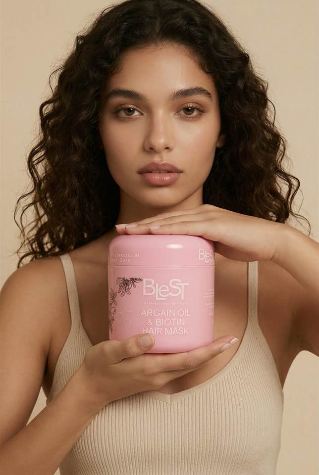 Blest Argan Oil & Biotin Hair Mask 500ml - Beauty&Beyond