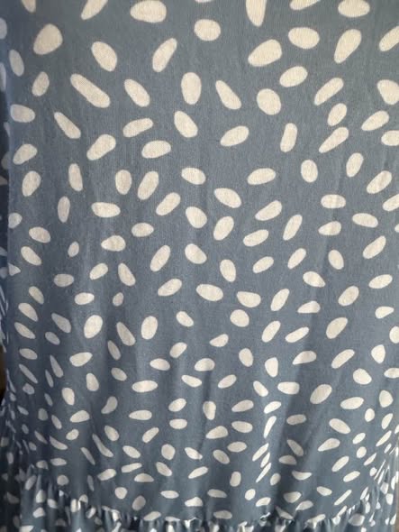 Soft Blue Printed Midi Dress – Size L - Beauty&Beyond