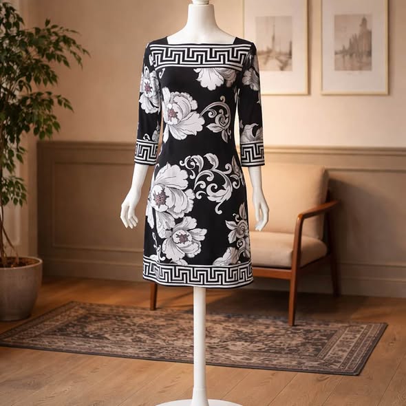 Floral Black Dress Size S - Beauty&Beyond