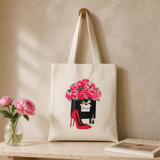 Red Paris Tote Bag - Beauty&Beyond