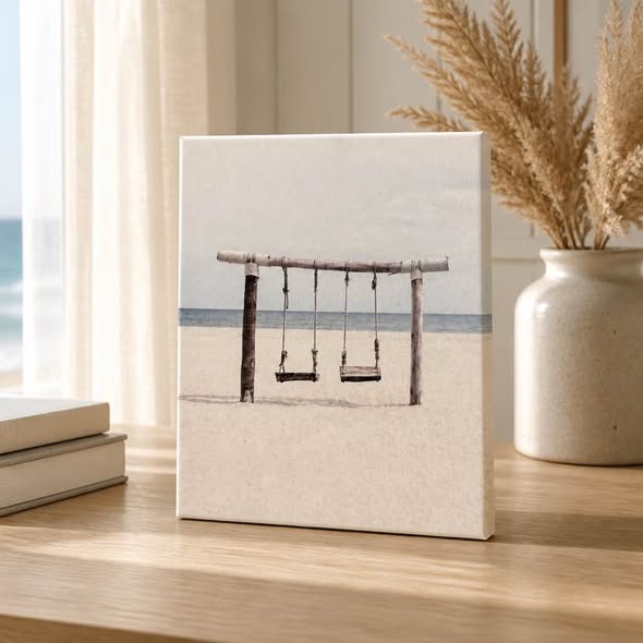 Coastal Beach Canvas Wall Art Set