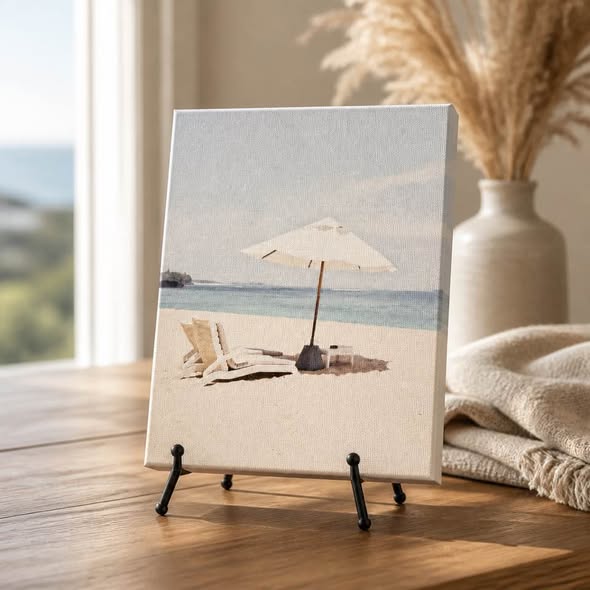 Coastal Beach Canvas Wall Art Set
