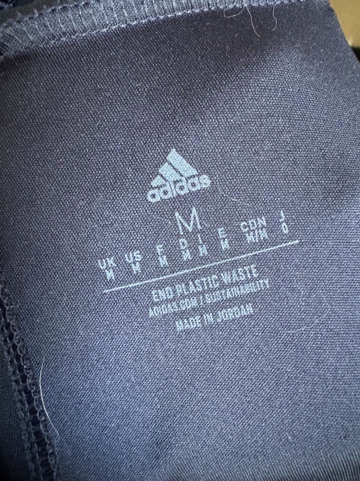 Adidas Men's Navy Athletic Shorts Size M Climalite 3-Stripes Side Pockets