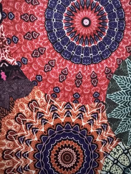Coline Women's Multicolor Geometric Mandala Print Shift Dress Short Sleeve Size M