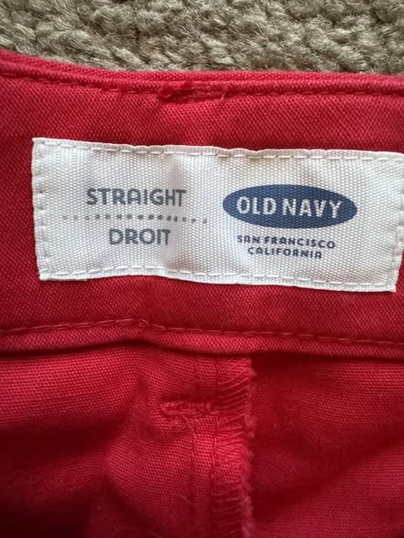 Old Navy Women's Straight Ankle Pants Size 6 Pink Stretch Career Casual