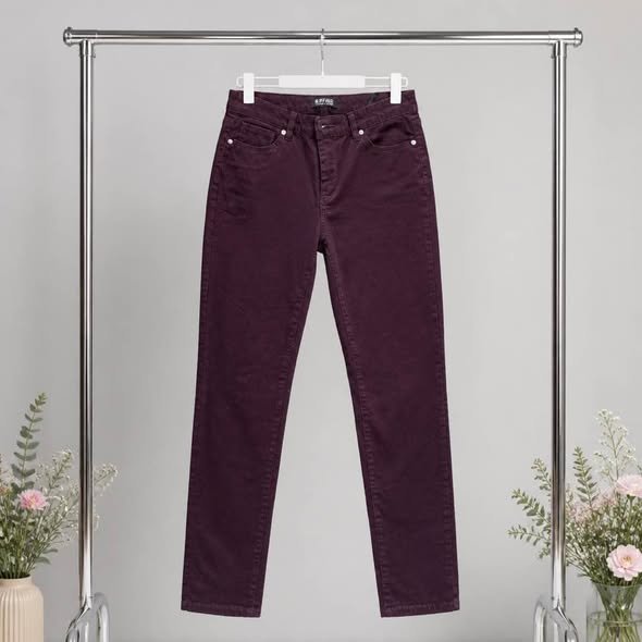 Buffalo David Bitton Women's Burgundy Skinny Jeans Size 6/28 Stretch Mid Rise