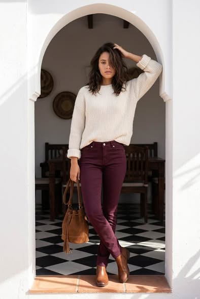 Buffalo David Bitton Women's Burgundy Skinny Jeans Size 6/28 Stretch Mid Rise