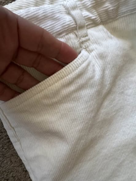 Ann Taylor Loft Casual Corner Petite Stretch White Corduroy Pants Women's 10P