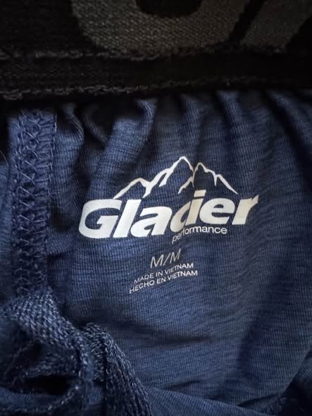 Glacier Performance Men's Blue Athletic Shorts Size Medium Drawstring Pockets