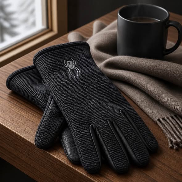 Spyder Women's Black Winter Gloves Size Small Leather Palm Cold Weather Gloves
