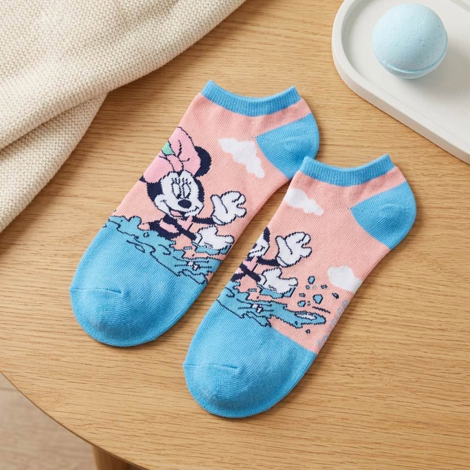 6 Pairs Women's Low Cut Ankle Socks Size 9-11 Colorful Cartoon Character Novelty Socks