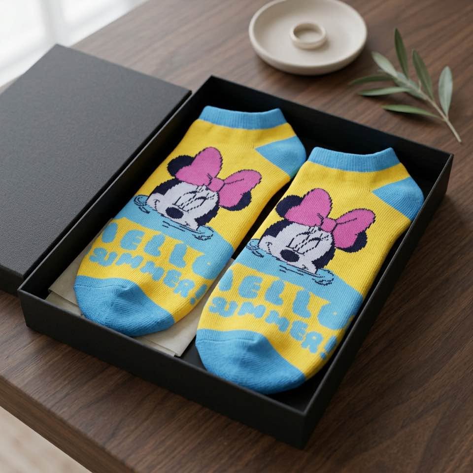 6 Pairs Women's Low Cut Ankle Socks Size 9-11 Colorful Cartoon Character Novelty Socks