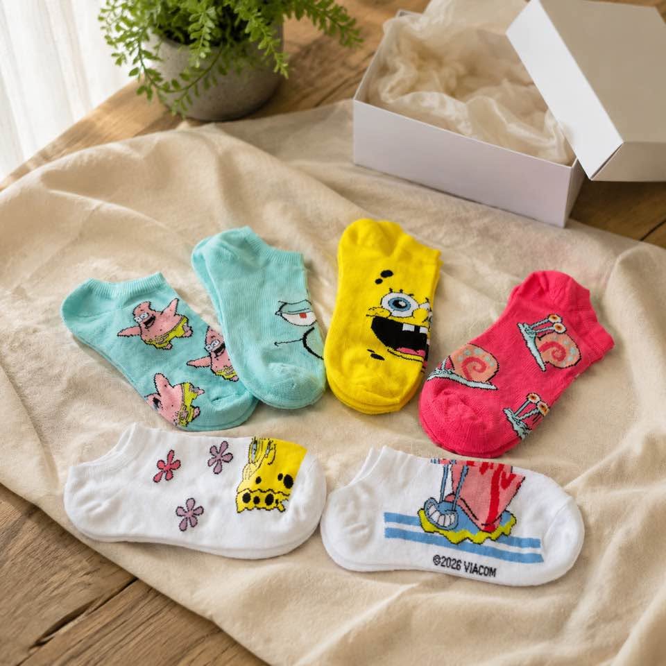 6 Pairs Novelty Cartoon Character Low Cut Ankle Socks Women's Size 4-10 New