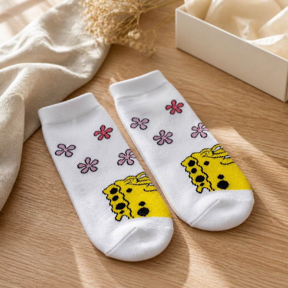 6 Pairs Novelty Cartoon Character Low Cut Ankle Socks Women's Size 4-10 New